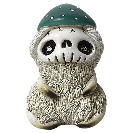 Mushroom Skull Garden Statue - Perfect for Spooky Outdoor 