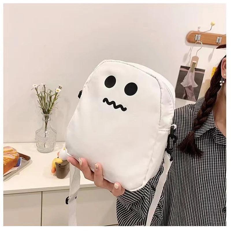 Cute Ghost Canvas Bag | 2 Colors & 3 Expressions