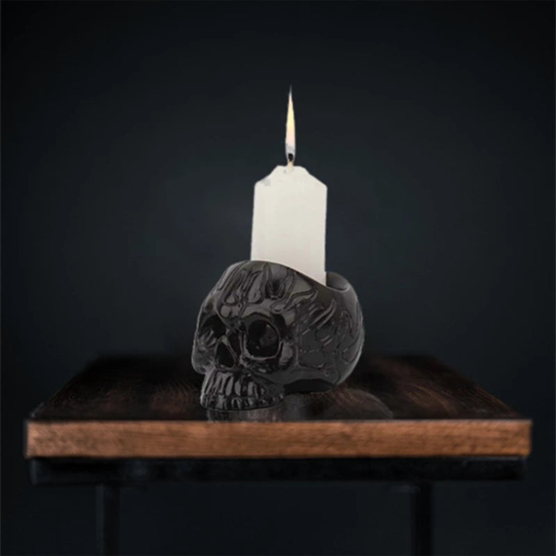 Crying Skull Candle Holder | Gothic & Dramatic Home Decor