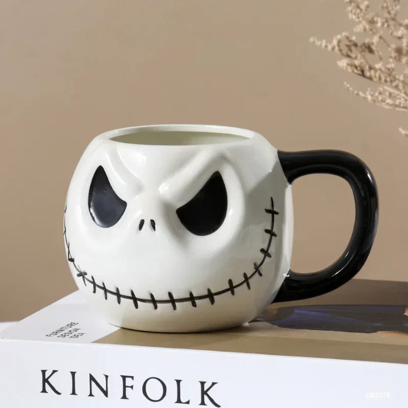 Unique Jack Skellington Skull Ceramic Mug - Ideal Gift Fans