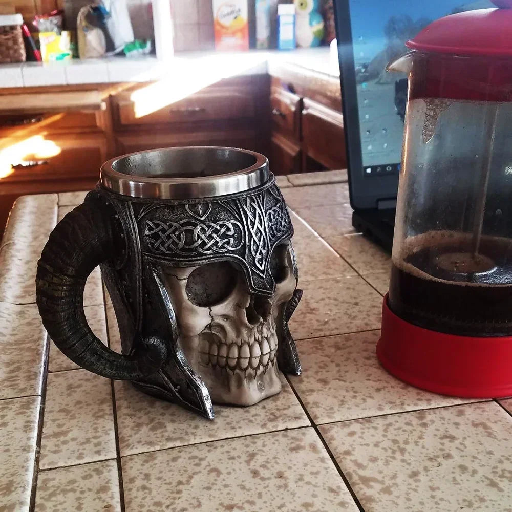 Viking Skull Mug Stainless Steel