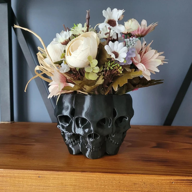 Terror Polyface Skull Planter | Unique Gothic Garden Decor