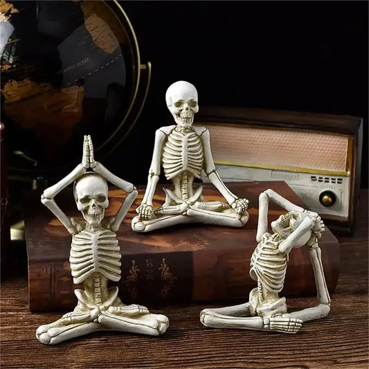 Yoga Skeleton Figurine