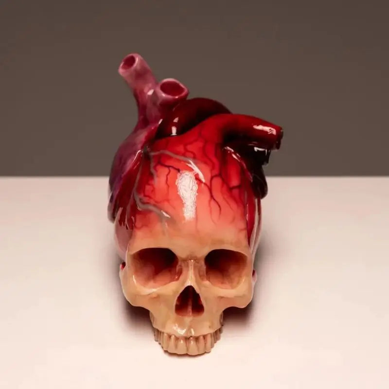 The Tell-Tale Heart Skull Realistic Heart Blood Vessel Sculpture Decoration