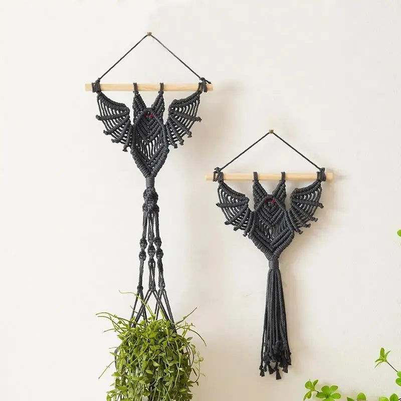 Woven Bat Hanging Plant Holder | Unique Plant Decor