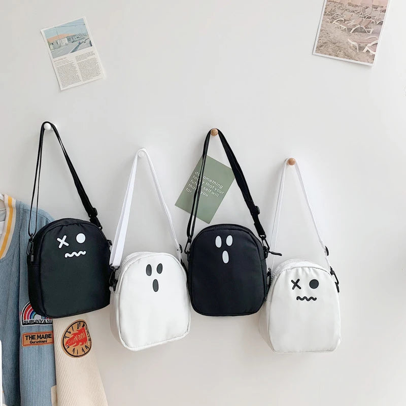 Cute Ghost Canvas Bag | 2 Colors & 3 Expressions