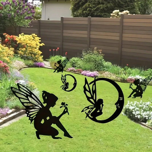 Flower Fairy or Moon Fairy Garden/Lawn Decoration | Metal