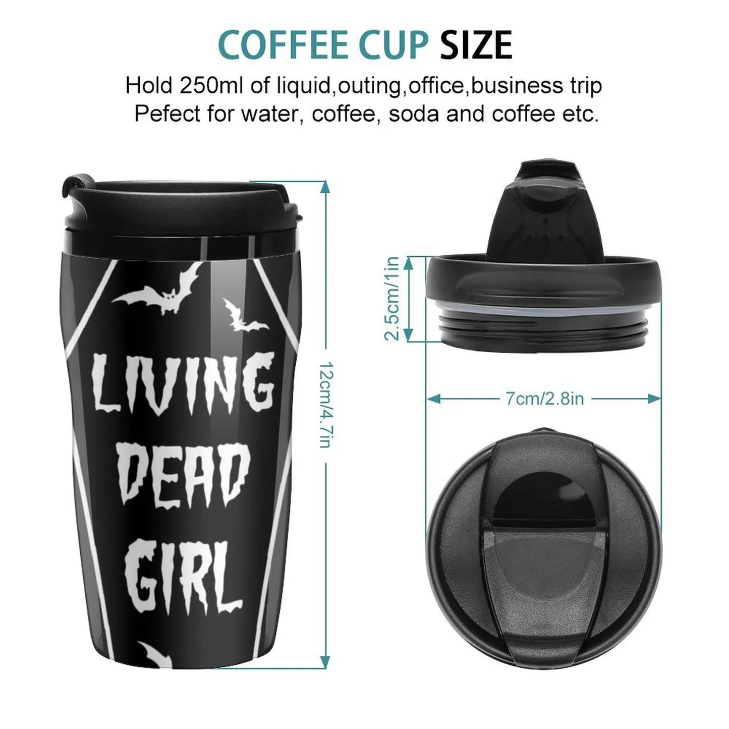 Living Dead Girl Coffin Travel Coffee Mug - Perfect for On-the-Go