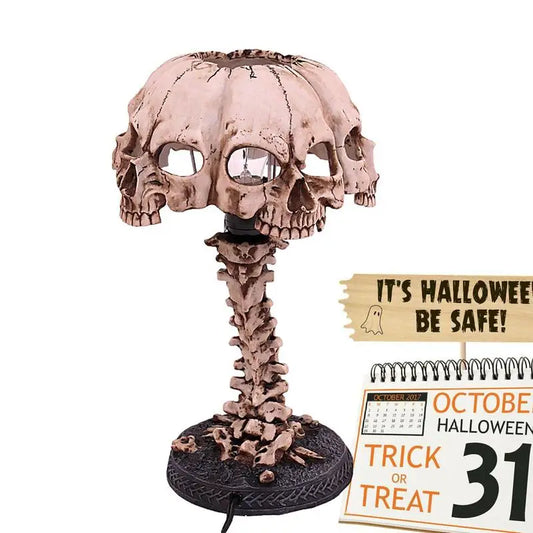 4-Head Horror Skull Night Light for Spooky Home Decor