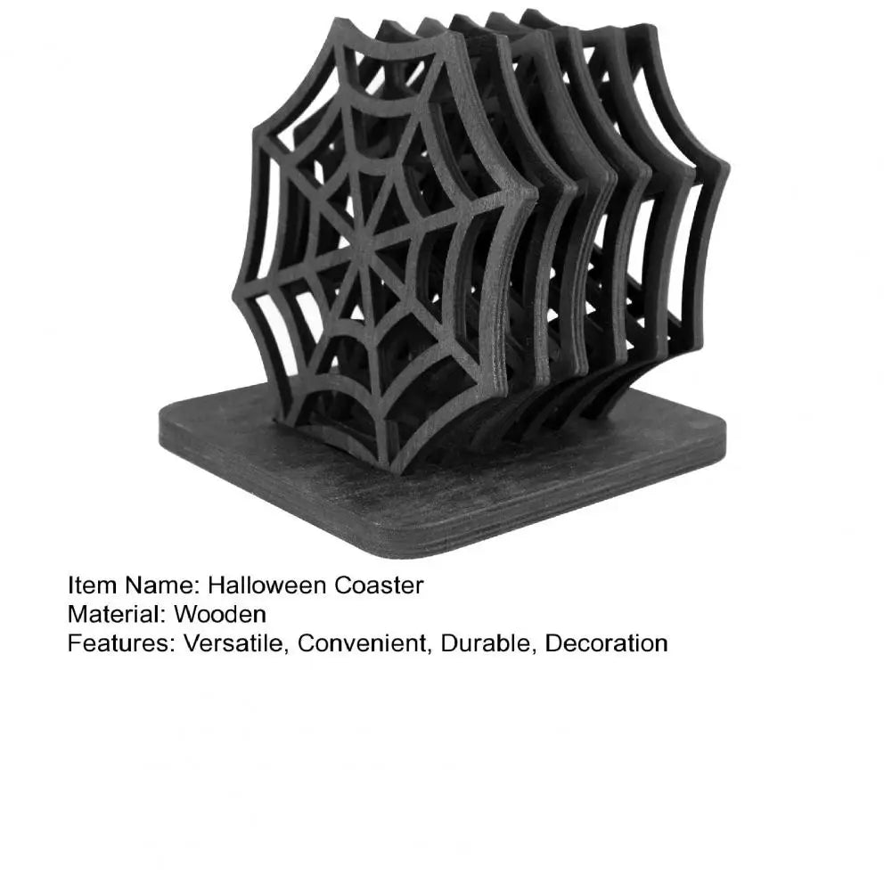 Spooky Spider Web Coaster Set