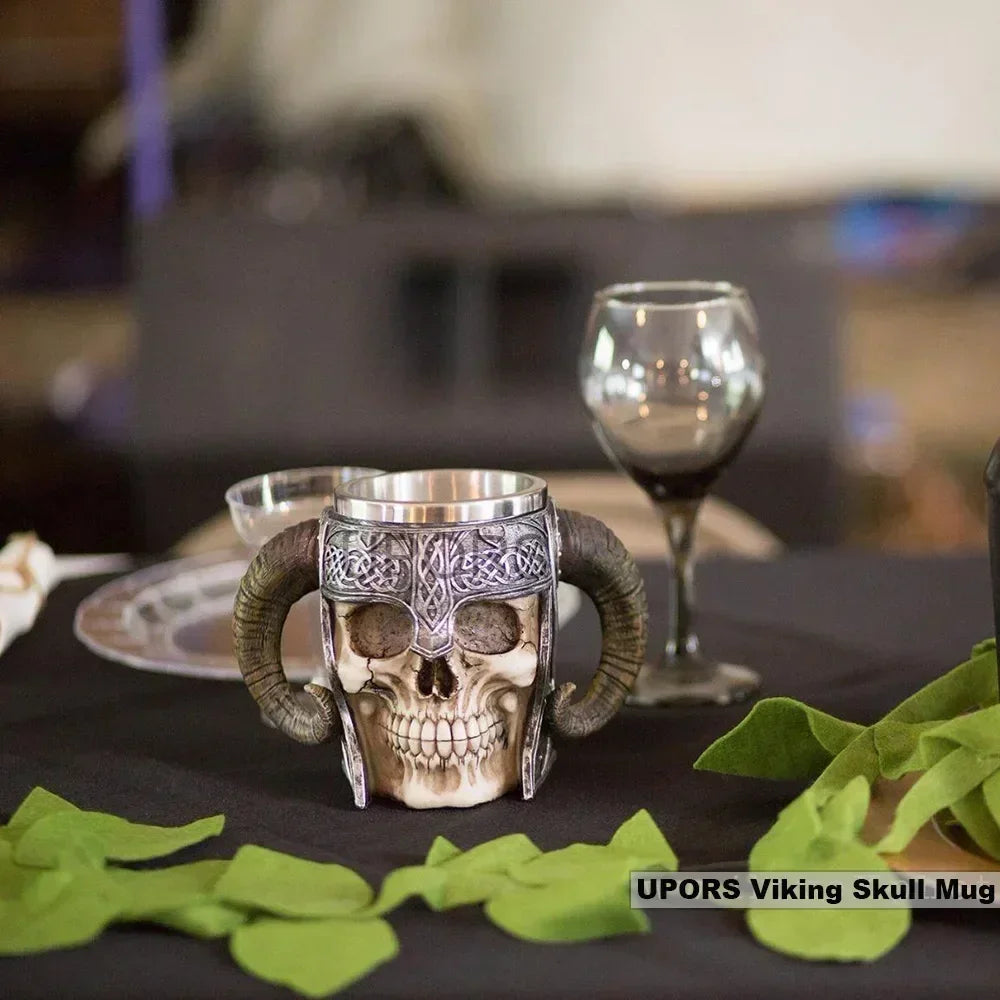 Viking Skull Mug Stainless Steel