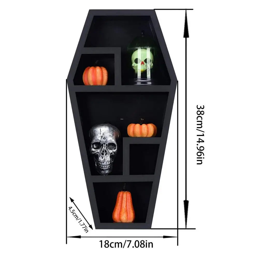 Coffin Shelf Decorative Coffin Rack | Unique & Gothic Home Decor