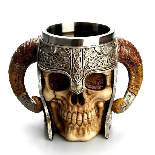 Viking Skull Mug Stainless Steel