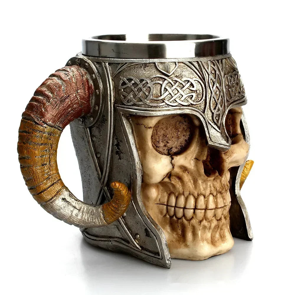 Viking Skull Mug Stainless Steel