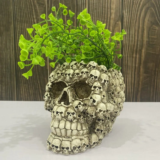 mall Resin Skeleton | Skull Planter | Unique Garden Decor