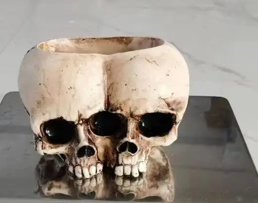 Resin Human Skull Planter (Single or Double Skull)