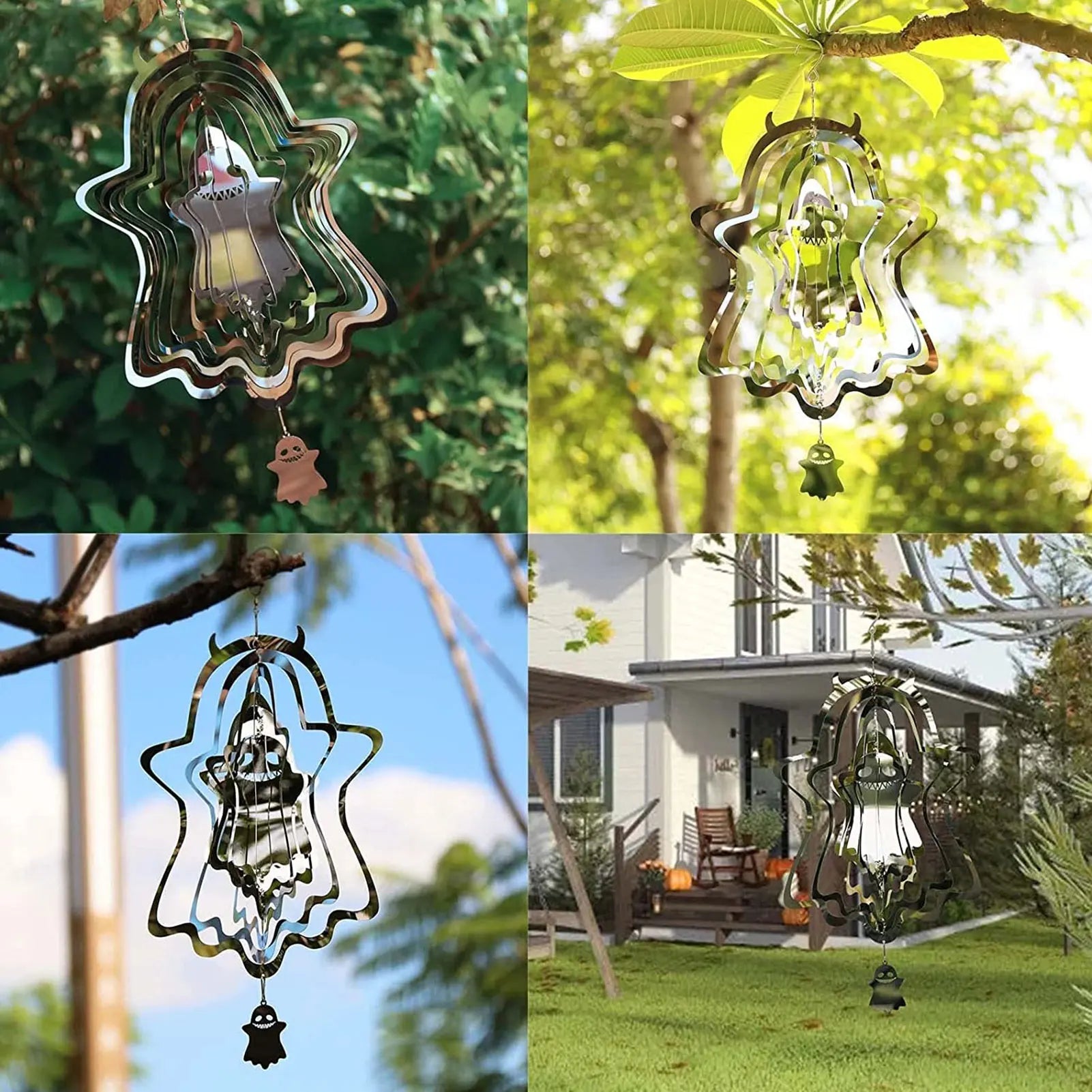 Ghost Wind Spinner for Horror Garden | Spooky Outdoor Decor