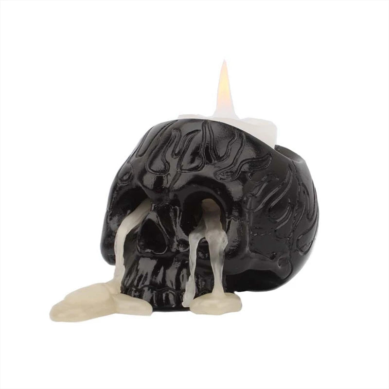 Crying Skull Candle Holder | Gothic & Dramatic Home Decor