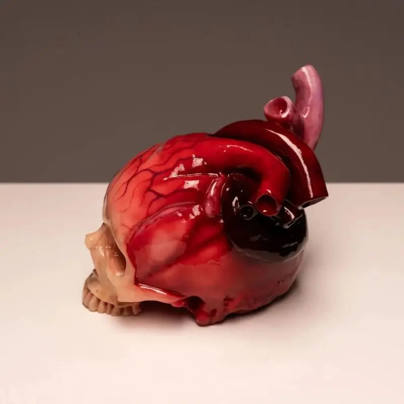 The Tell-Tale Heart Skull Realistic Heart Blood Vessel Sculpture Decoration